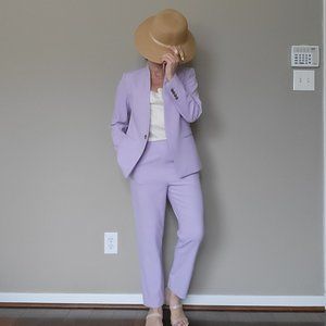 Ann Taylor One Button Blazer in Textured Stretch